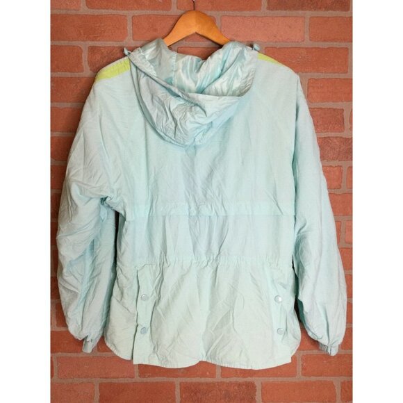 Outback Trading Co Full Zip Hooded Windbreaker Rain Jacket Packable Attached Bag - Picture 6 of 13